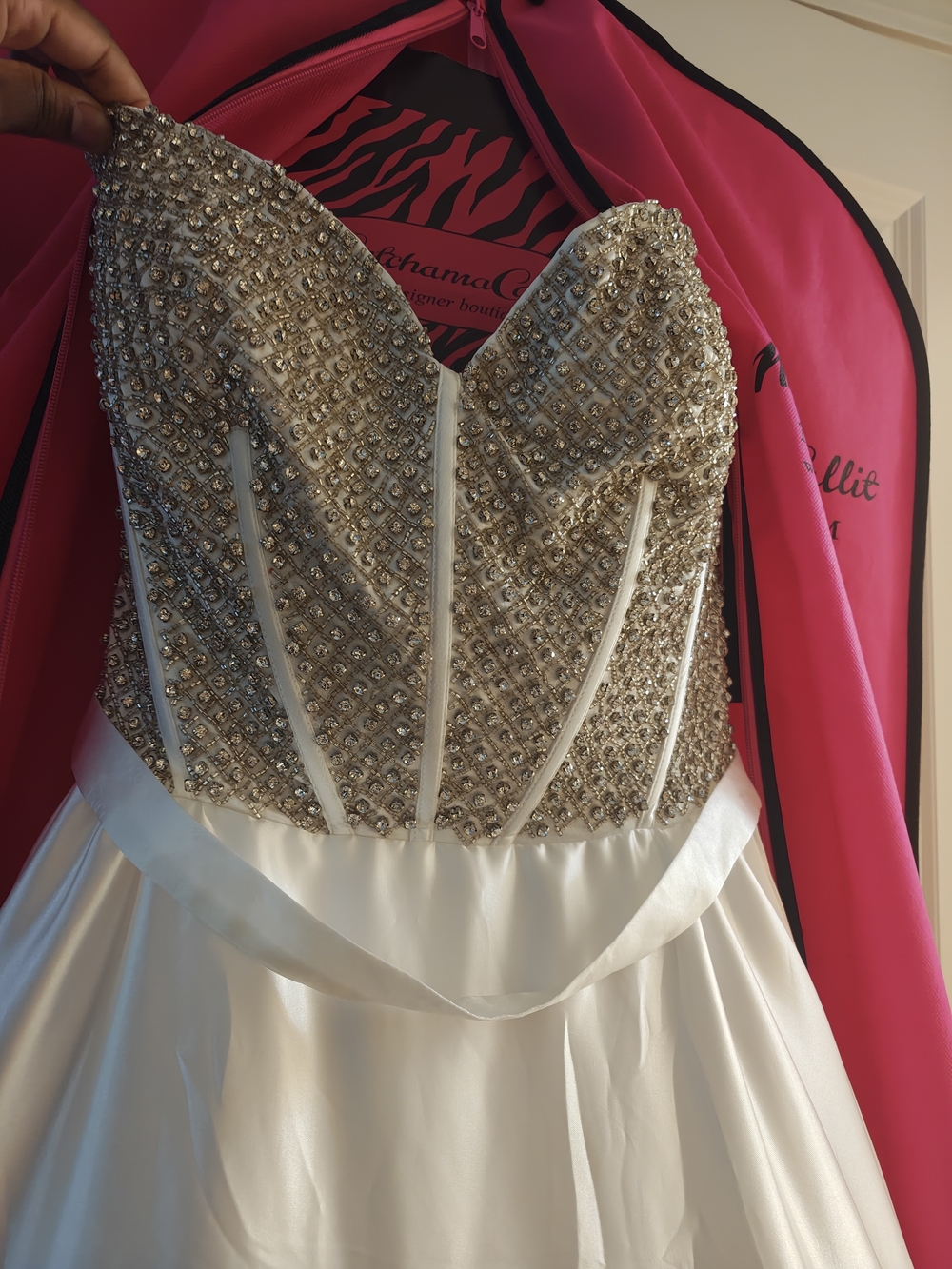 Brand New Beaded Sweetheart Ivory Ball Gown